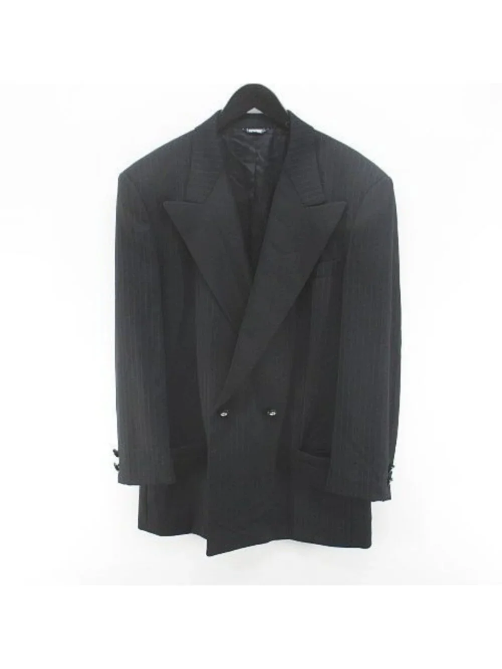 Versace Jeanne Gianni Set Suit Stripe Pattern Tailored Jacket Long Length Wide